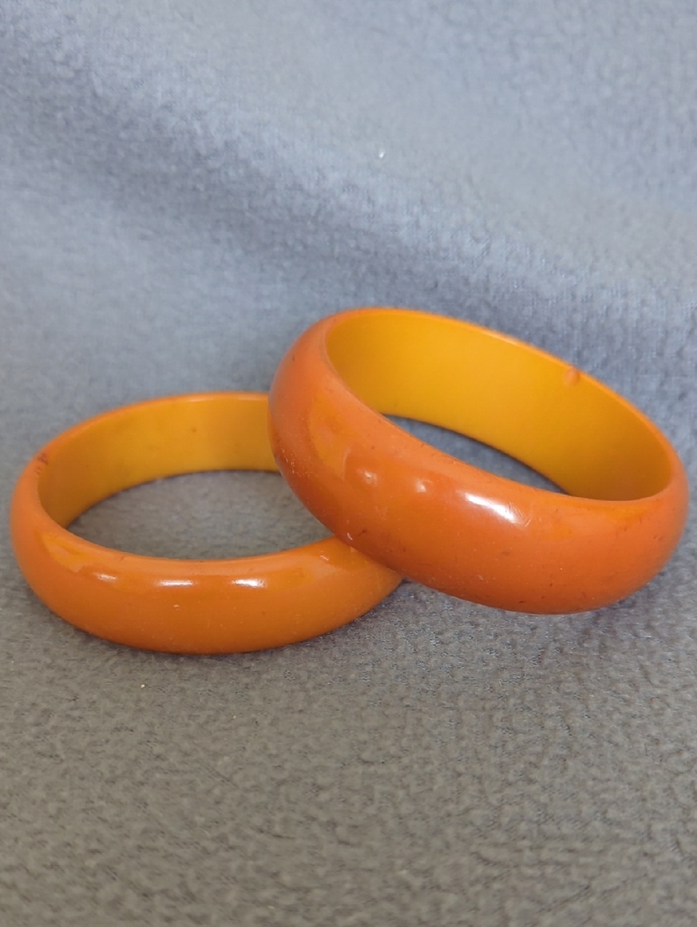 Bakelite Set Of 2 Butterscotch Bangles.